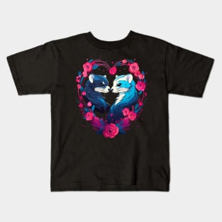 Ferret Couple Valentine Kids T-Shirt